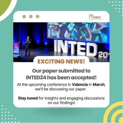 our paper submitted to INTED24 has been accepted